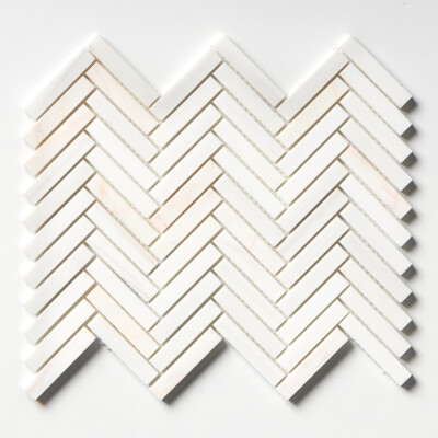 Confetti Honed Herringbone 5/8×3 Marble Mosaics 10 7/16×12 13/16