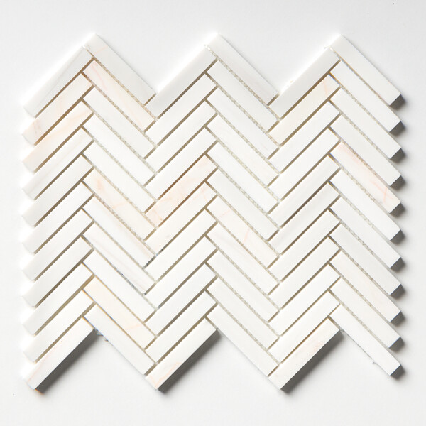 Confetti Honed Herringbone 5/8×3 Marble Mosaics 10 7/16×12 13/16