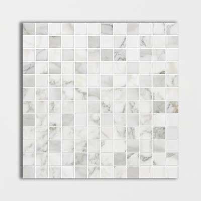 Mosaico de Mármol Calacatta Oro Pulido 1x1 12x12