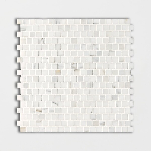 Calacatta Gold Polished 5/8×5/8 Marble Mosaics 12×12