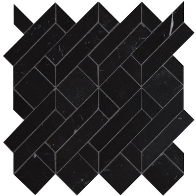 Mosaicos de estuco negro apomazado para chorro de agua 4x7 1/2