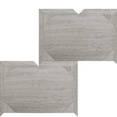 Athens Grey Light Honed Desing Bm 103 Marble Waterjet Mosaics 12 1/4×16 3/16
