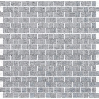 Athens Grey Dark Honed Offset 5/8x5/8 Marble Mosaic 12x12