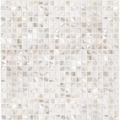 Madre Perla Polished 1/2×1/2 Iridescent Shell Mosaics 12×12
