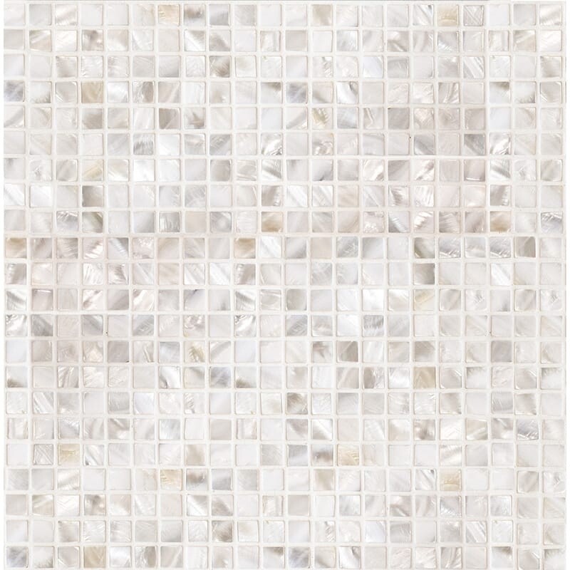 Madre Perla Polished 1/2×1/2 Iridescent Shell Mosaics 12×12