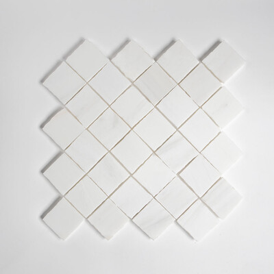 Bianco Dolomite Honed 2x2 Marble Mosaic 11 13/16x11 13/16