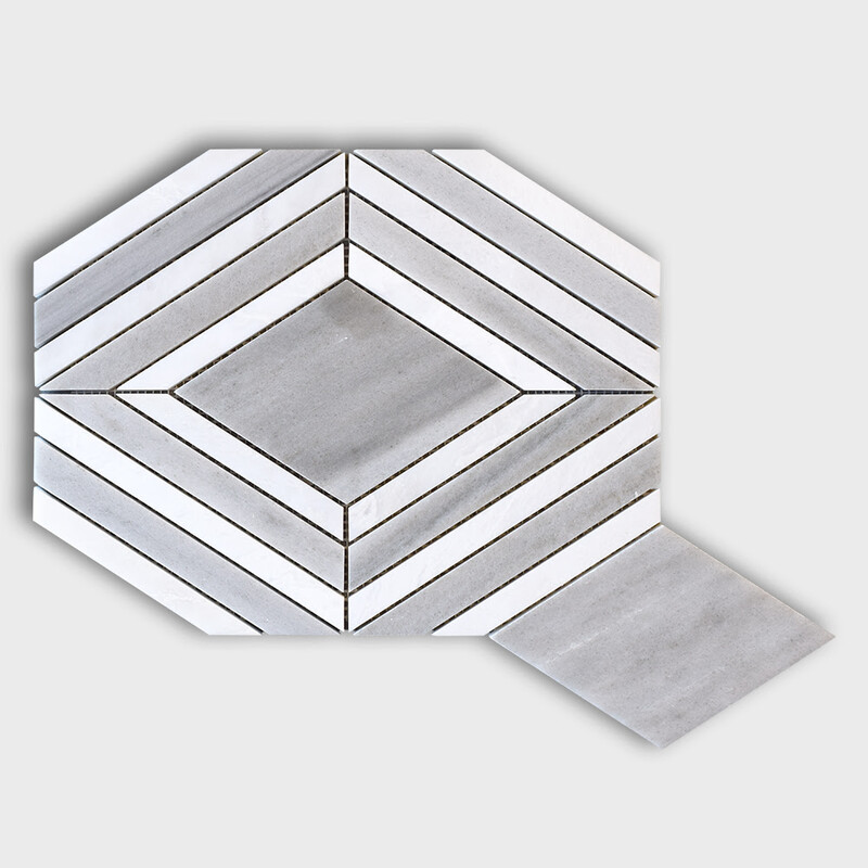 Multicolor Honed Stella Marble Mosaics 10×12 3/4