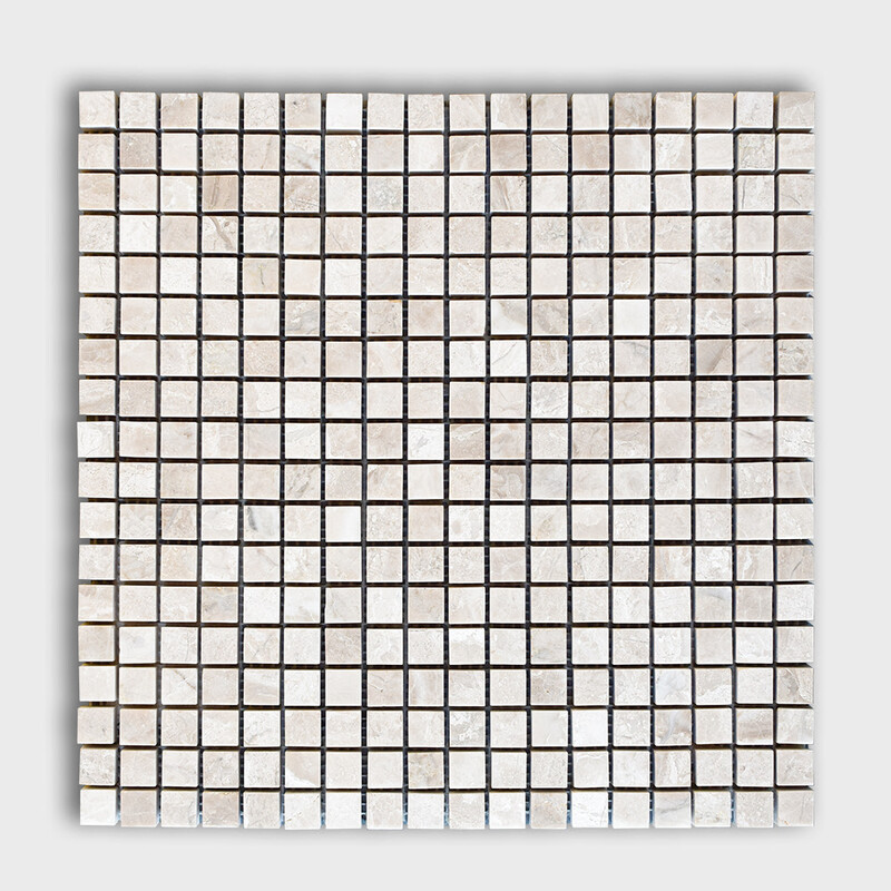 Royal Beige Honed 5/8×5/8 Marble Mosaics 12×12