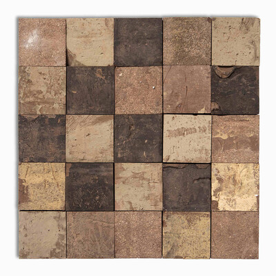 Multicolor Natural Square Terracotta Mosaic 11 13/16x11 13/16