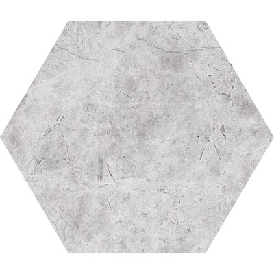 Silver Shadow Honed Hexagon Waterjet Marble Tiles 5 25/32×5