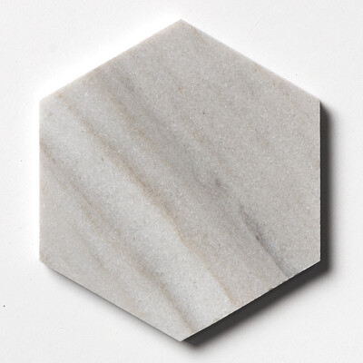 Skyline Honed Hexagon Waterjet Marble Tiles 5 25/32×5