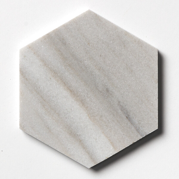 Skyline Honed Hexagon Waterjet Marble Tiles 5 25/32×5