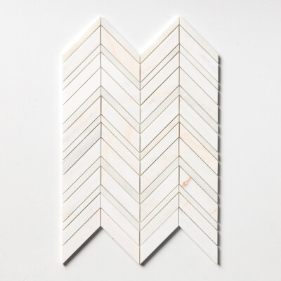 Confetti Honed Chevron Fusion Marble Mosaics 16×11 7/8