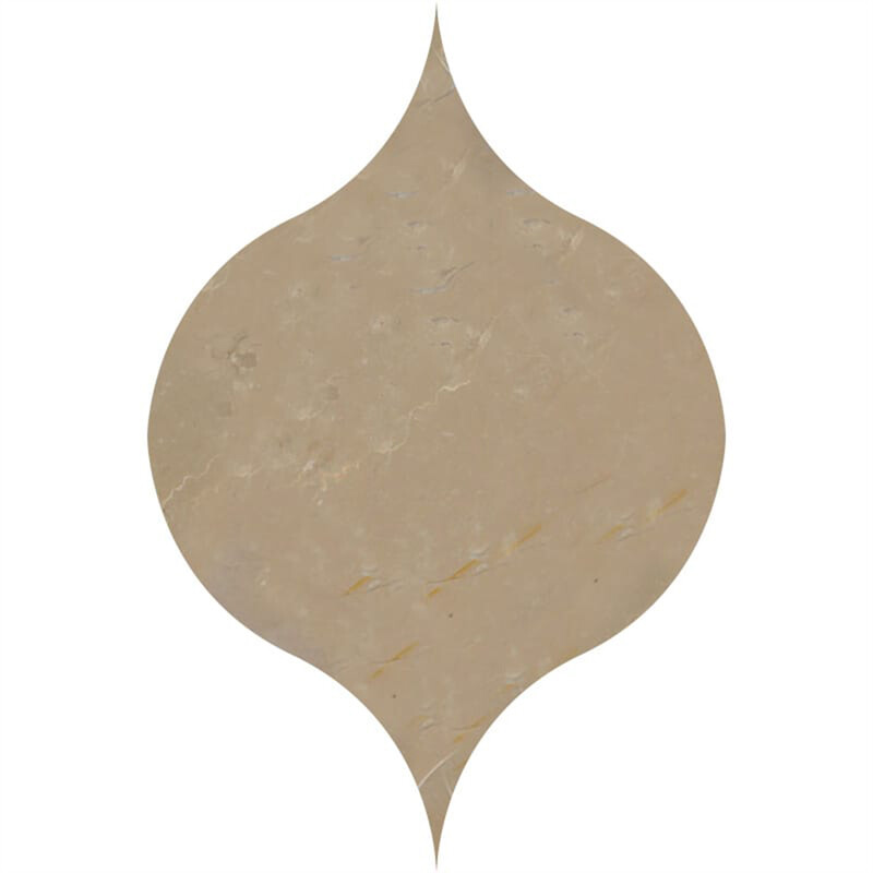 Oat Honed Winter Leaf Waterjet Marble Tiles 4 7/8×6 13/16