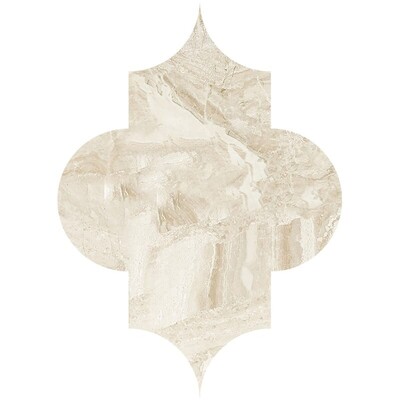 Royal Beige Polished Arabesque Waterjet Marble Tiles 8×11