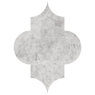 Arabesque Silver Shadow Honed Marble Waterjet Decos 8×11