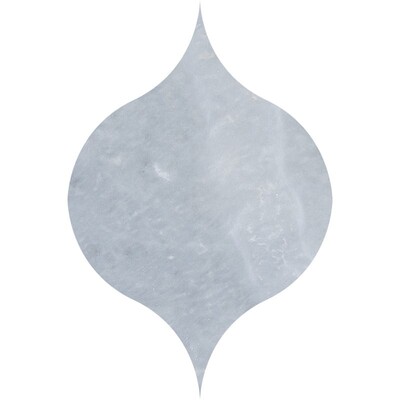 Bardiglio Light Honed Winter Leaf Marble Waterjet Mosaics 4 7/8x6 13/16