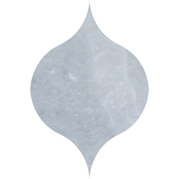 Bardiglio Light Honed Winter Leaf Waterjet Marble Waterjet Mosaics 4 7/8×6 13/16