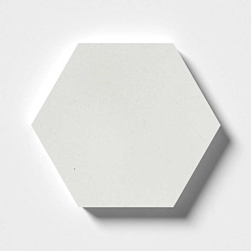 Champagne Honed Hexagon Waterjet Limestone Tiles 5 25/32×5