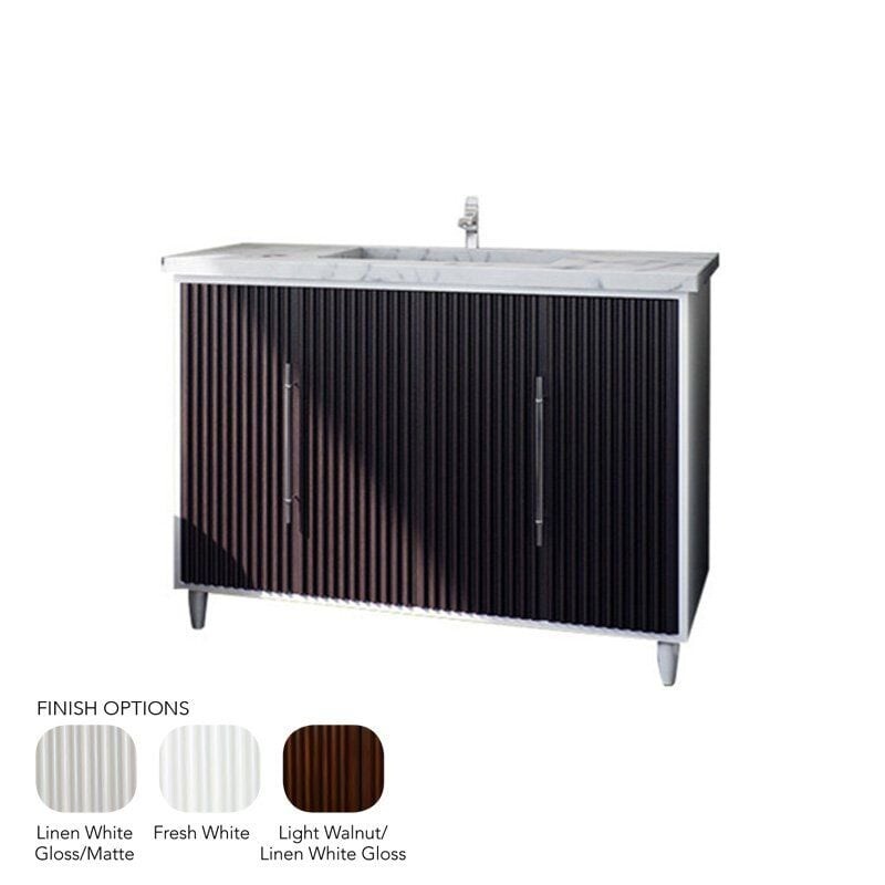 Linen White Mondrian Bathroom Vanities 46 1/2×21 1/8