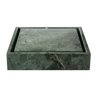 Verde Tia Honed Bauhaus Marble Sink 20×20