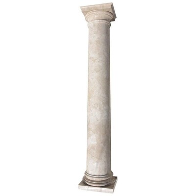 Columna de mármol pulido beige real 22 11/16x120