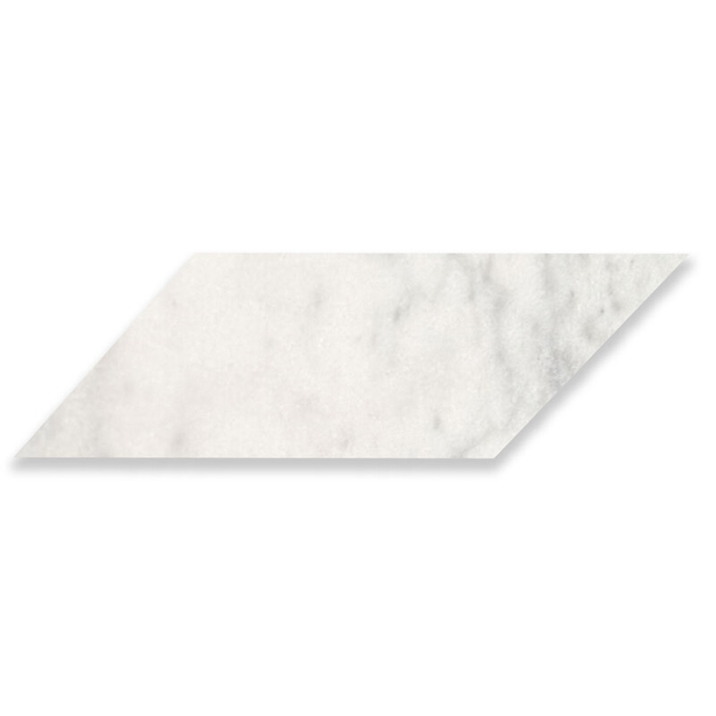 Calacata T Honed Chevron Marble Tiles 5×17