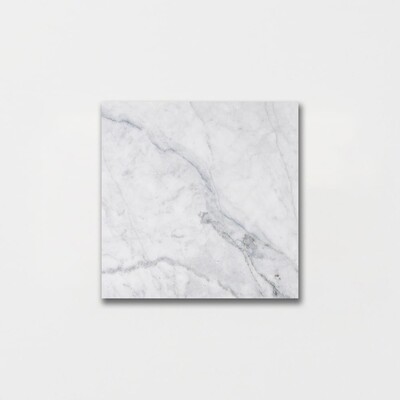 Carrara T Honed Marble Tile 5 1/2x5 1/2