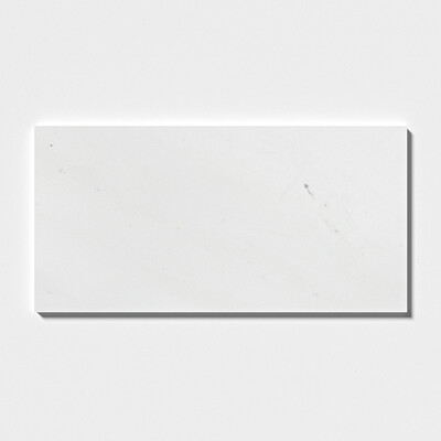Alpina White Honed Marble Tile 12x24
