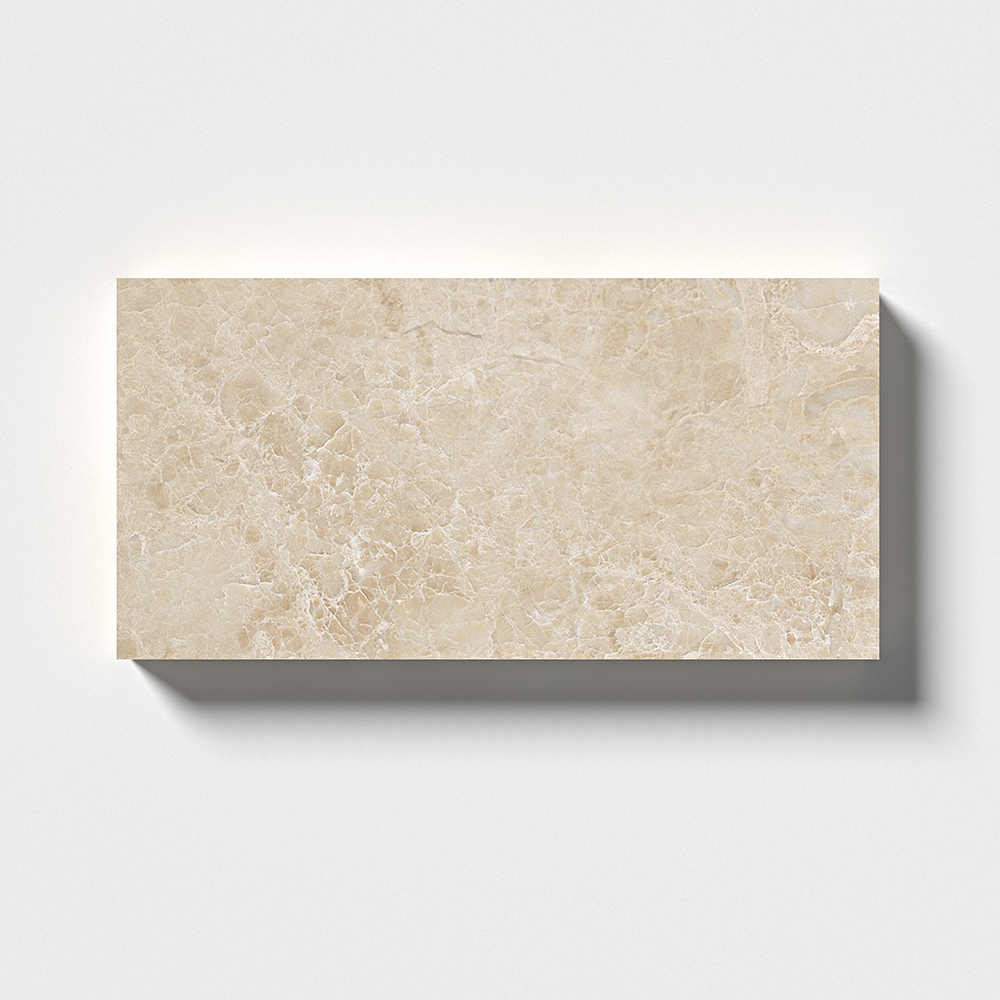 Delicate Beige Polished Marble Tile 2 3/4x5 1/2