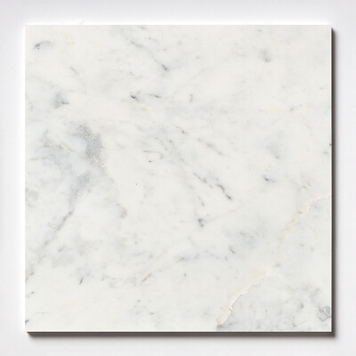 Carrara T Honed Marble Tile 18x18