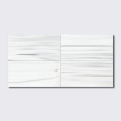 Frost White 1/2 Polished Marble Tiles 12×24