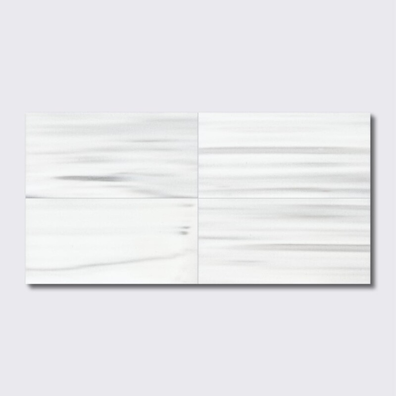 Frost White 1/2 Polished Marble Tiles 12×24