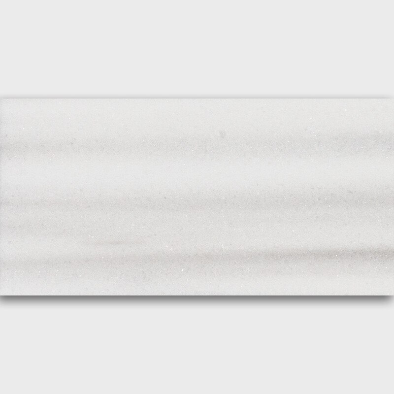 Mink White Polished Marble Tiles 6×12