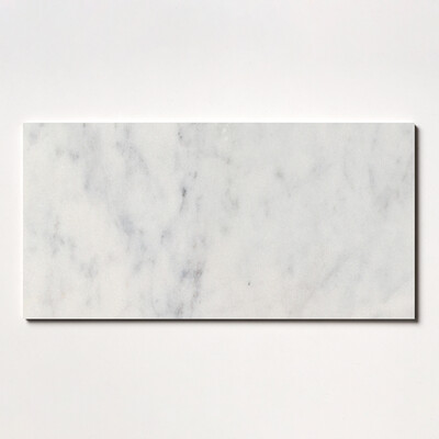 Carrara T Polished Marble Tile 12x24