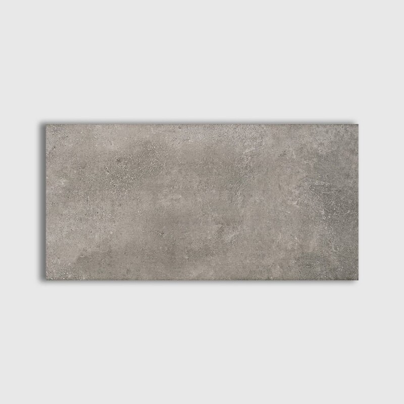Fume Polished Concrete Look Porcelain Tiles 12 3/8×24 3/16