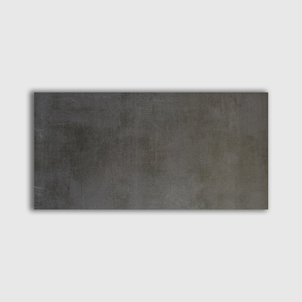 Azulejos de porcelana con aspecto de hormigón mate color carbón de 12 x 24 pulgadas