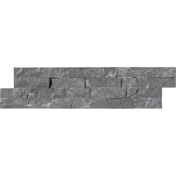 Graphite Black Rock Face Marble Ledger Panel 6×24