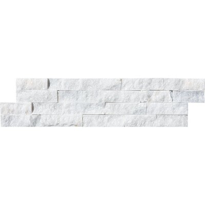 Panel de mármol Carrara T Rock Face 6x24