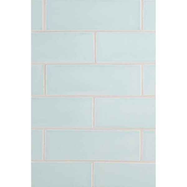 Seafoam Glossy Subway Ceramic Tiles 3×9