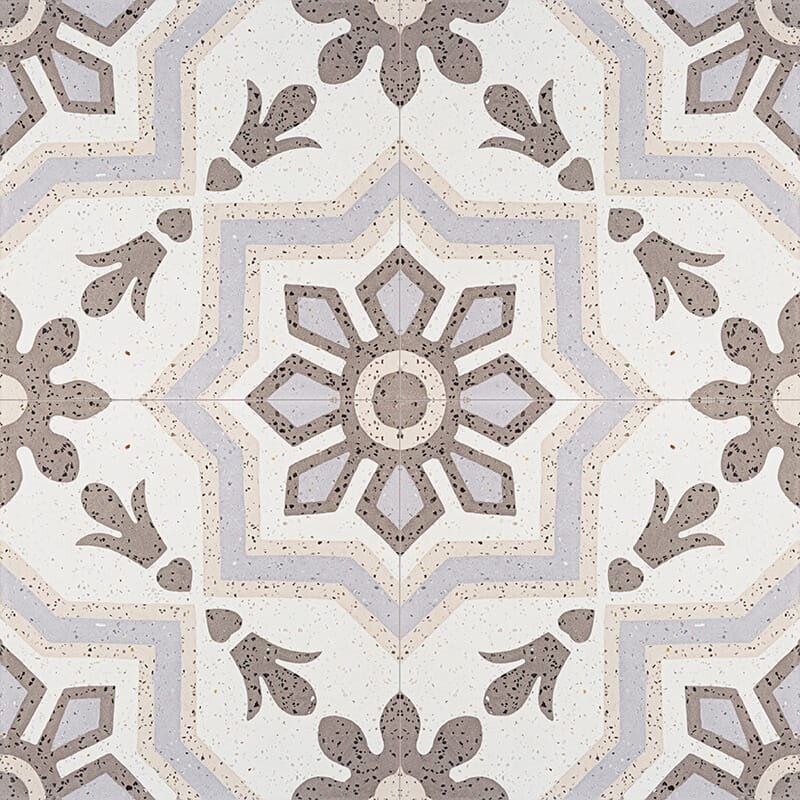 Brown, Light Brown, Beige, Gray Polished Bel Canto Cement Tiles 8×8