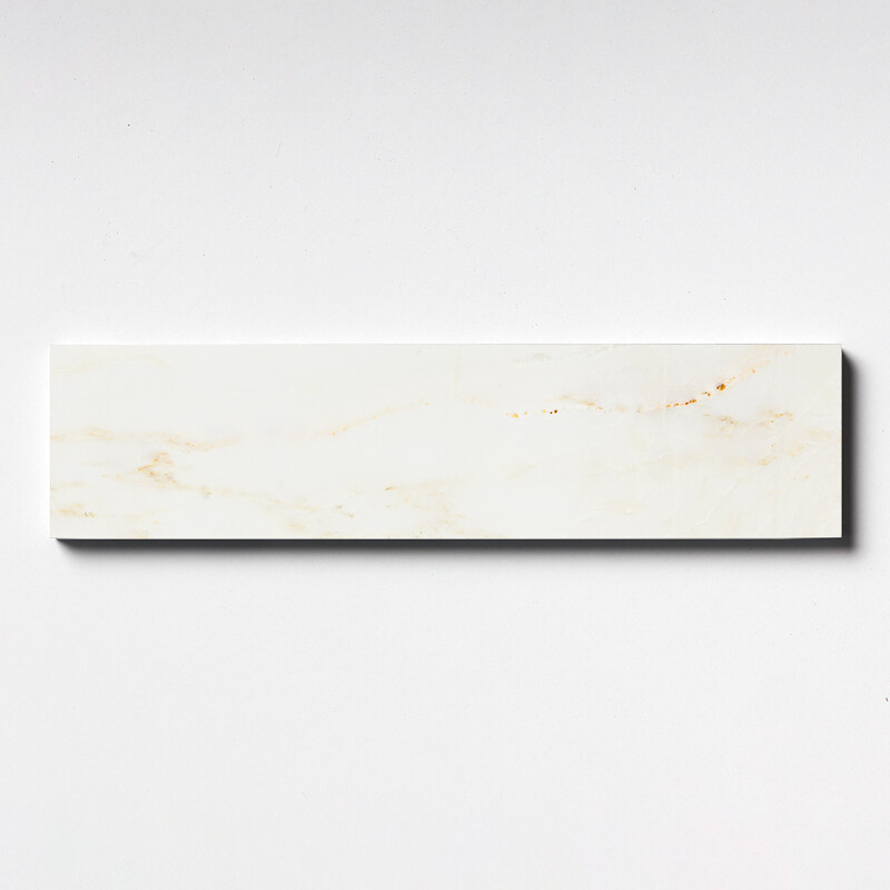 Calacatta Mottled Honed Subway Marble Tiles 3×12
