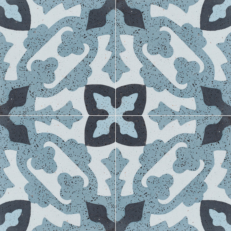 Blue Polished Presto Cement Tiles 8×8