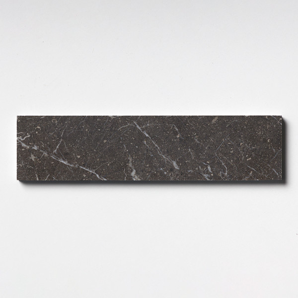 Iris Black Honed Subway Marble Tiles 3×12