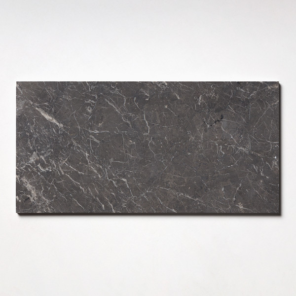 Iris Black Honed Marble Tiles 12×24