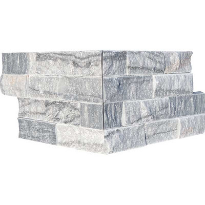 Silver Sky Rock Face Marble Tile 6x24