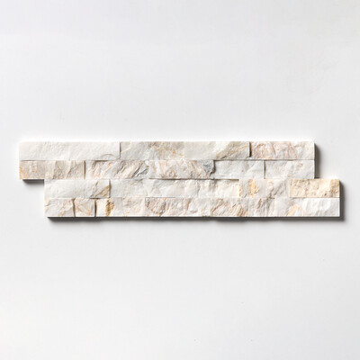 Calacatta Cremo Rock Face Marble Ledger Panel 6x24