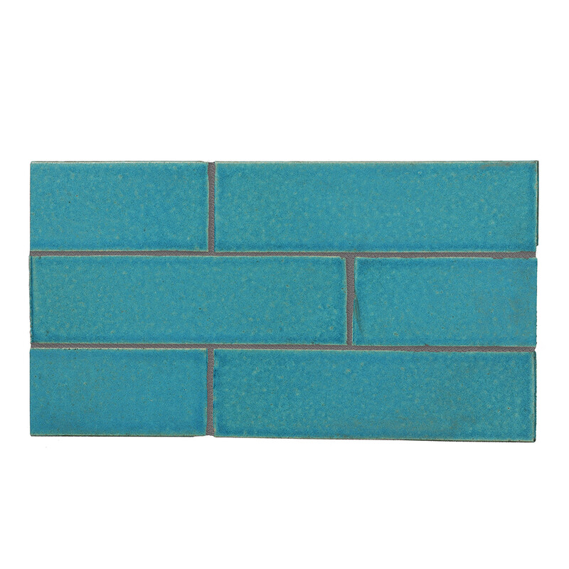 Turquoise Flats Fine Textured Glazed Terracotta Tiles 2 1/8×7 1/2