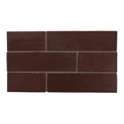 Negro Rosa Fine Textured Thin Brick Tiles 2 1/8×7 1/2