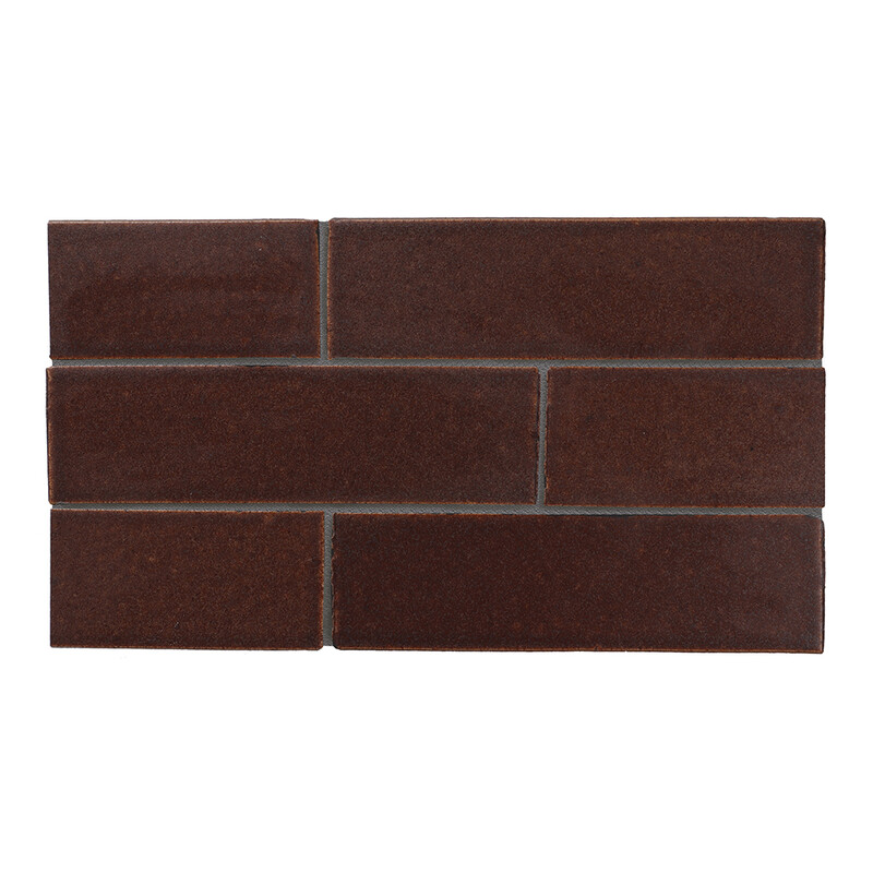 Negro Rosa Fine Textured Thin Brick Tiles 2 1/8×7 1/2